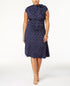 Love Squared Trendy Plus Size Mock Neck Retro Dress